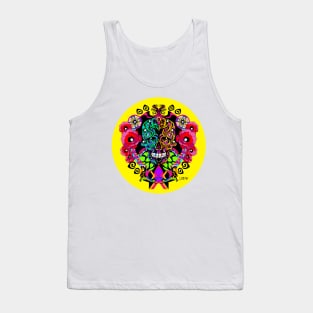 floral catrina ecopop in circle of life the yggdrasil tree pattern Tank Top